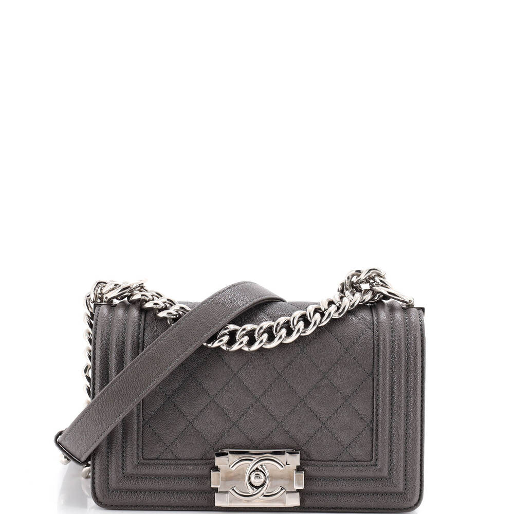 Chanel Small Boy Flap Bag Quilted Caviar